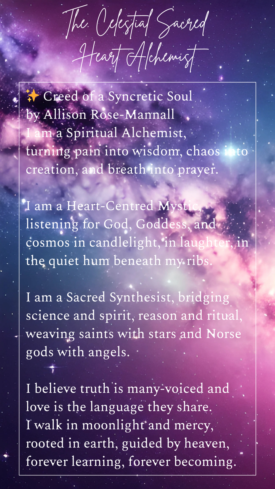 🌙 Becoming The Celestial Sacred Heart Alchemist