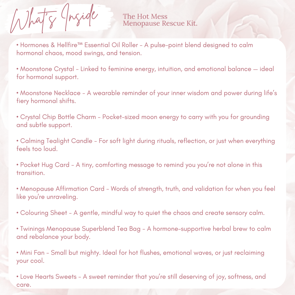 Hot Mess Menopause Rescue Kit™ | Menopause Self-Care Box for Hormonal Chaos & Calm