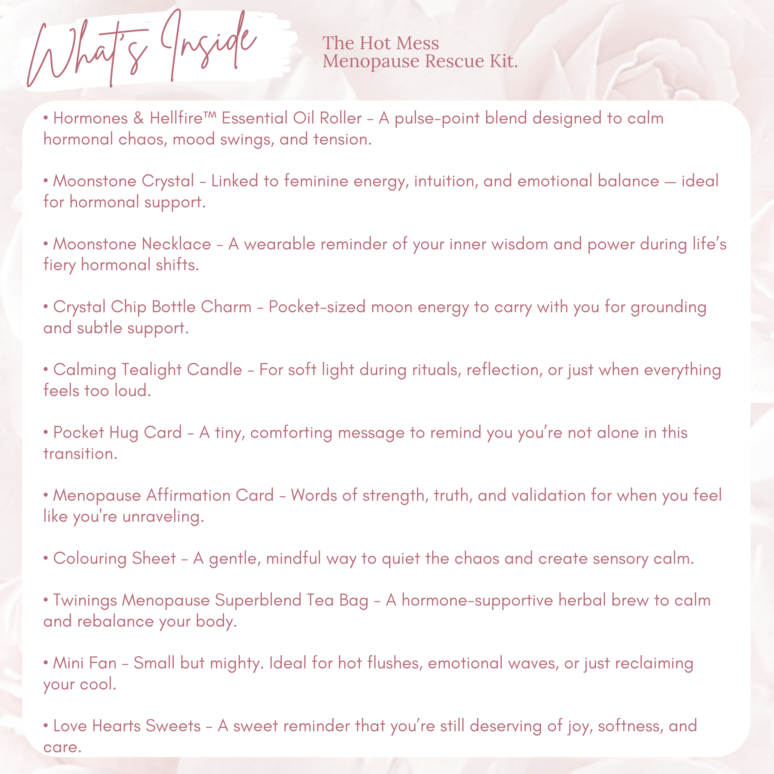 Hot Mess Menopause Rescue Kit™ | Menopause Self-Care Box for Hormonal Chaos & Calm