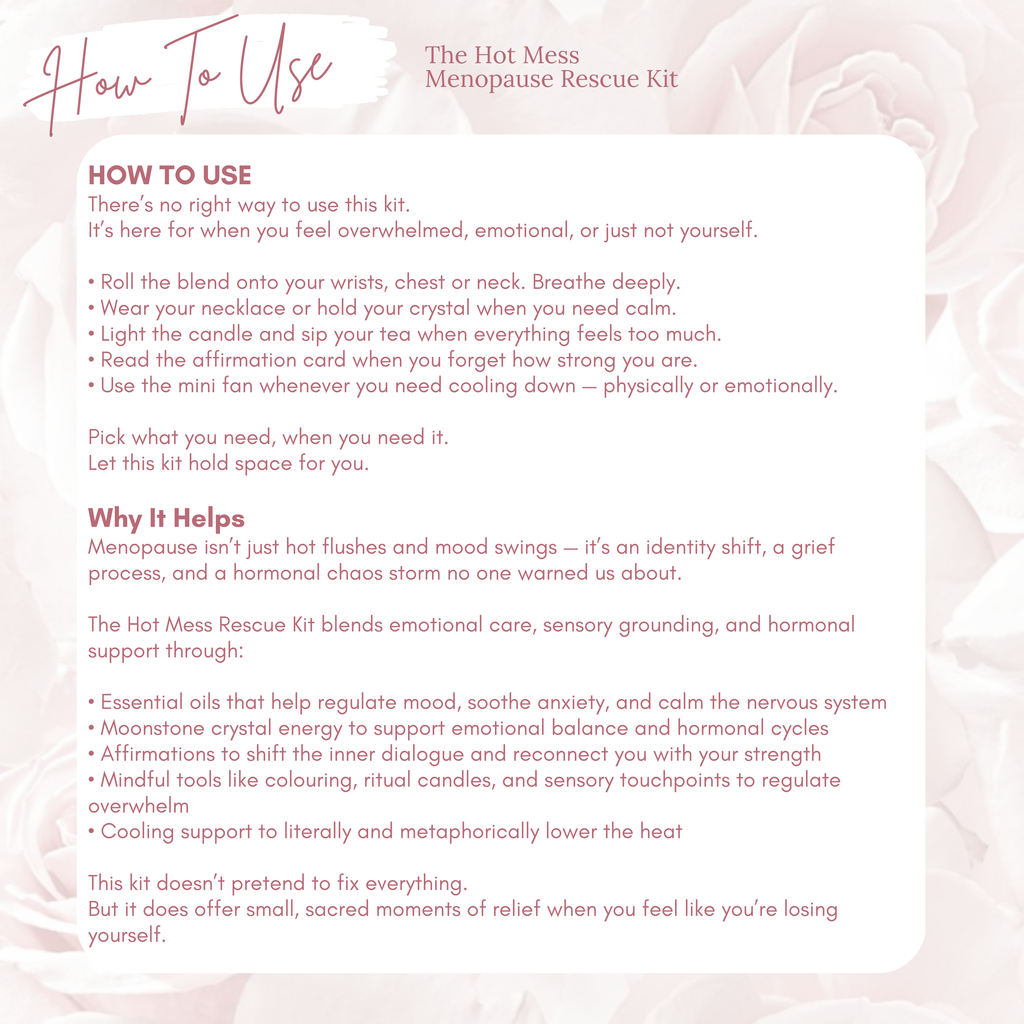 Hot Mess Menopause Rescue Kit™ | Menopause Self-Care Box for Hormonal Chaos & Calm