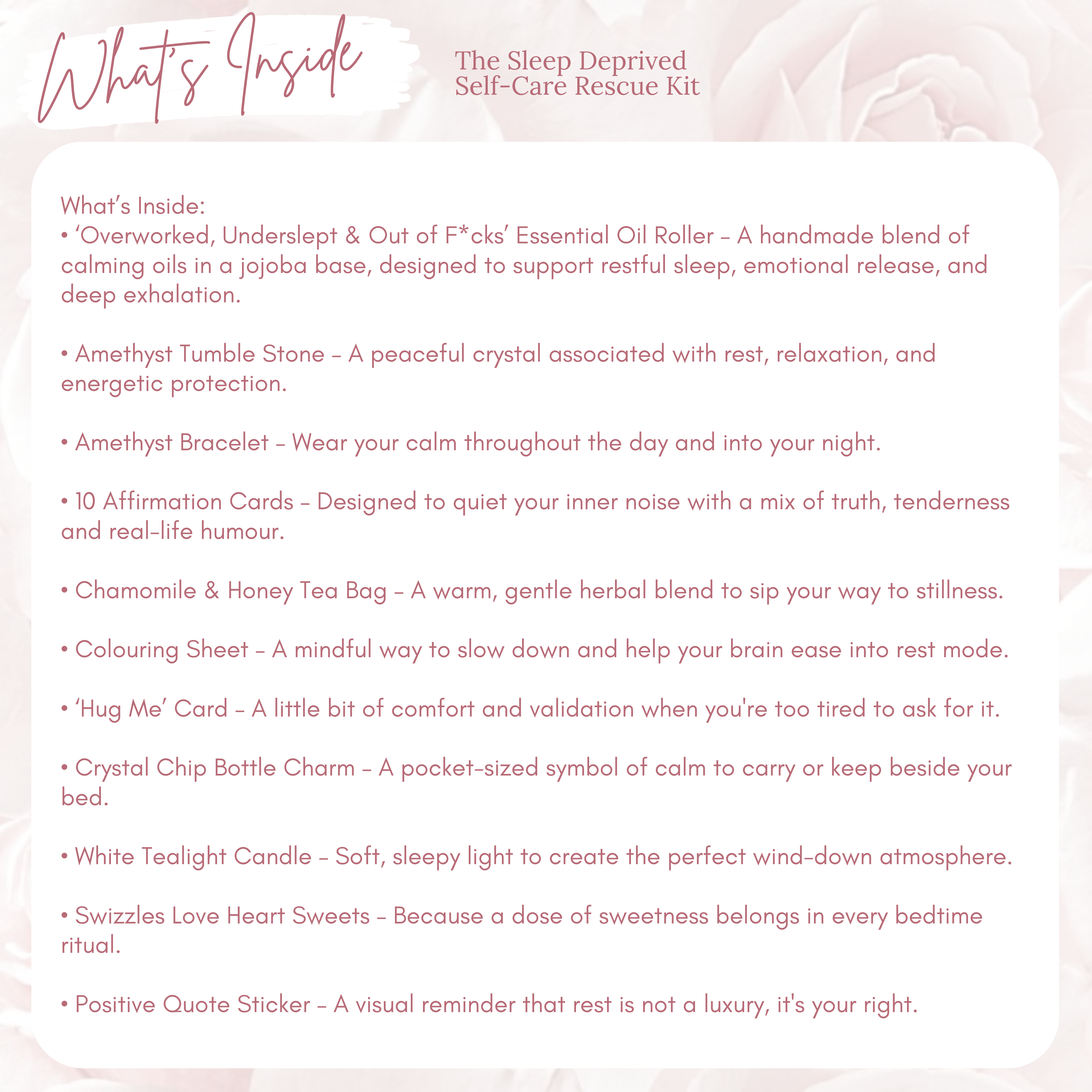 The Sleep Deprived Self-Care Kit – A Holistic Kit for Sleep & Restful Nights