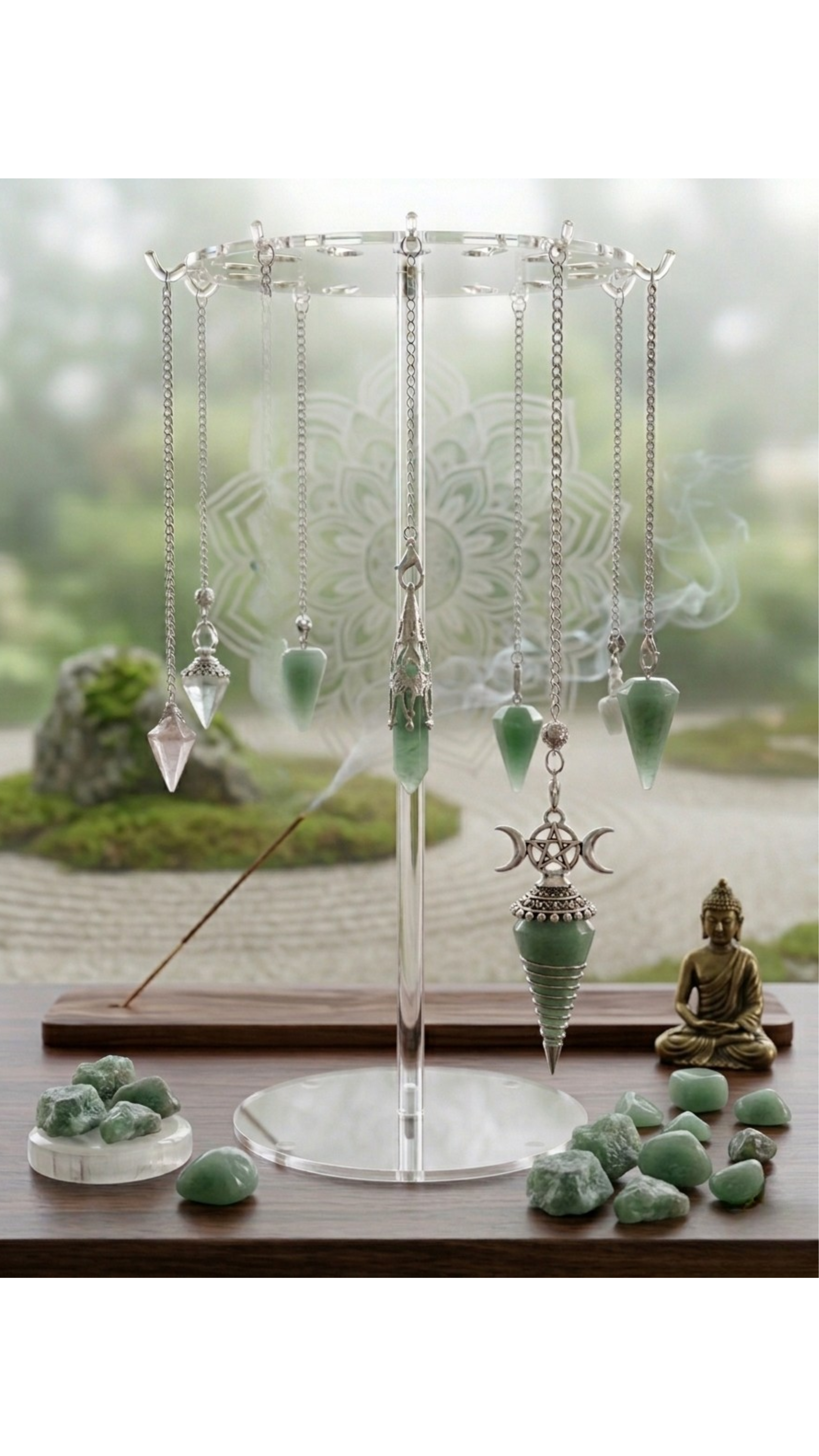 Artisan Crystal Pendulums with Energy-Amplifying Copper Coil