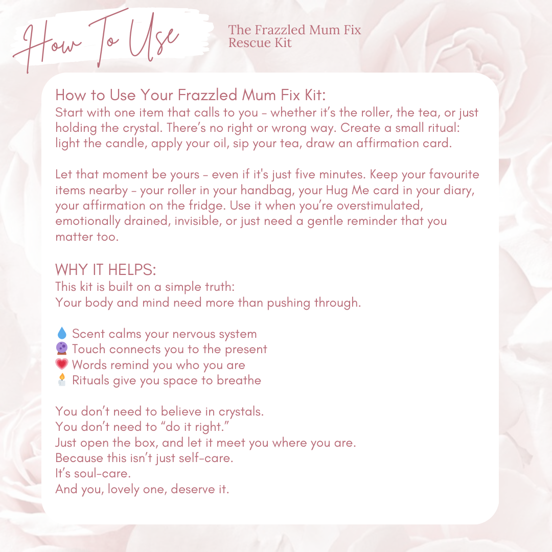 Frazzled Mum Fix Kit: Essential Oil & Crystal Self-Care Kit for Stress & Overwhelm