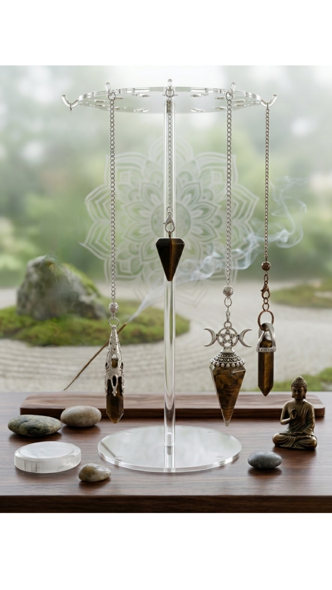 Artisan Crystal Pendulums with Energy-Amplifying Copper Coil