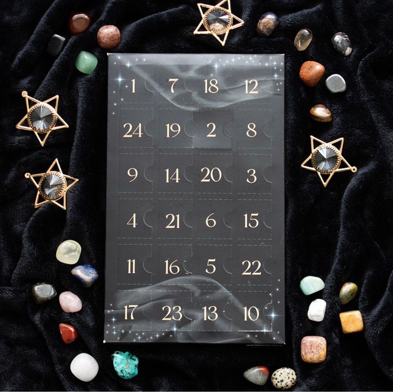 Crystal Advent Calendar – 24 Genuine Gemstones of Magic & Meaning