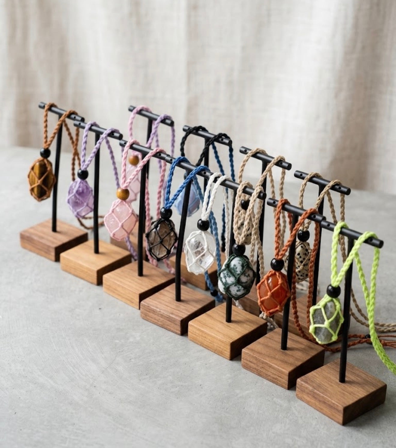 Tween & Teen Macramé Crystal Net Necklace
